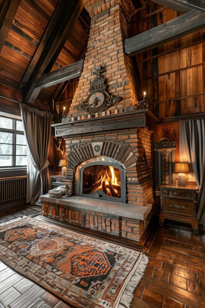 29 Bedroom with Fireplace Ideas for a Warm and Inviting Space 26 Regal Rustic: Majestic Bedroom Fireplaces