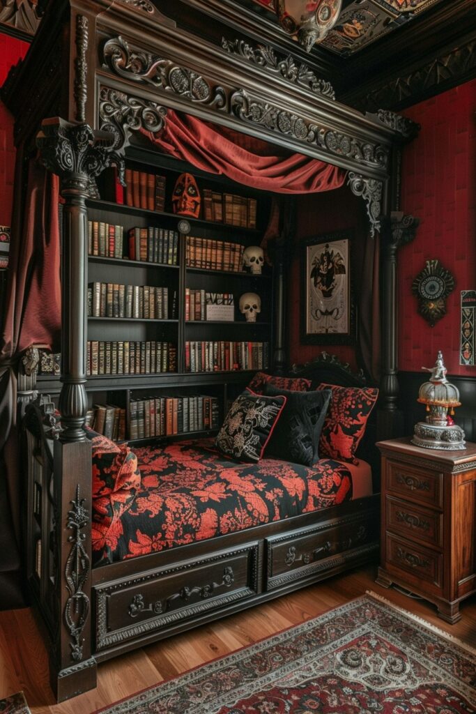 29 Goth Boho Bedroom Ideas to Unleash Your Mysterious Side 11 Secret Alcoves