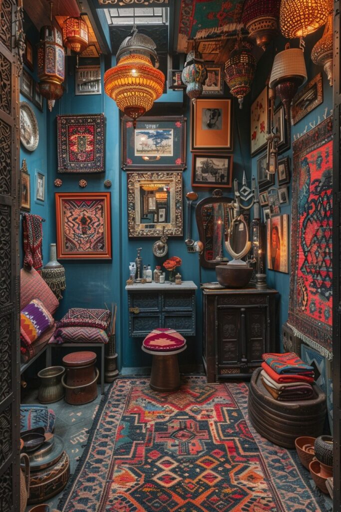 29 Boho Bathroom Ideas for a Chic and Relaxing Space 20 Layered Luxury: Maximalist Boho Designs