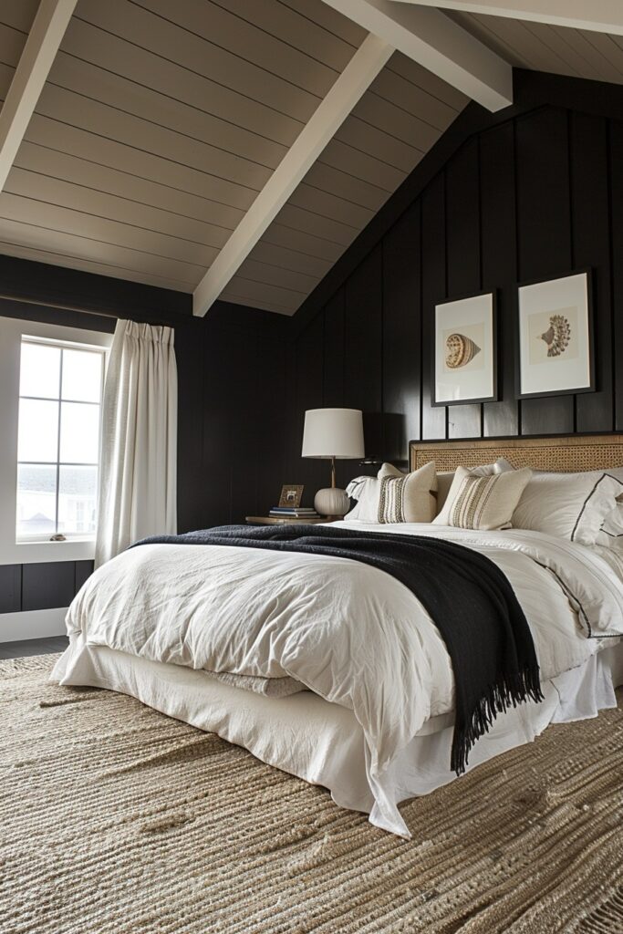 29 Black Bedroom Ideas for a Bold and Stylish Retreat 26 Coastal Black Bedroom