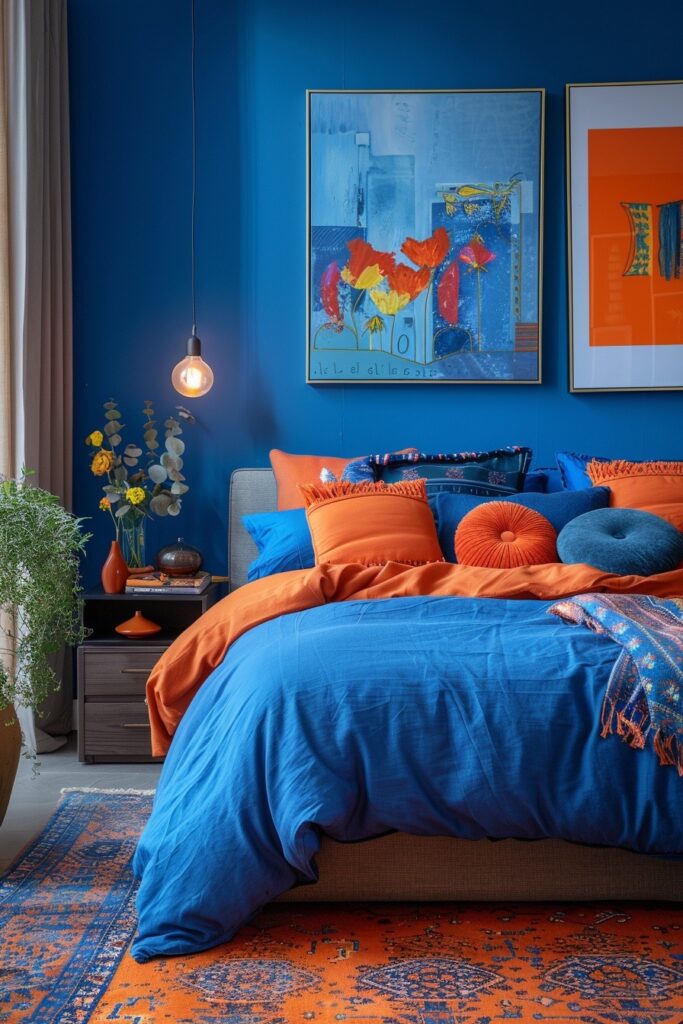 29 Bright Blue Boho Bedroom Ideas for a Vibrant and Eclectic Retreat 13 Electric Blue Energies