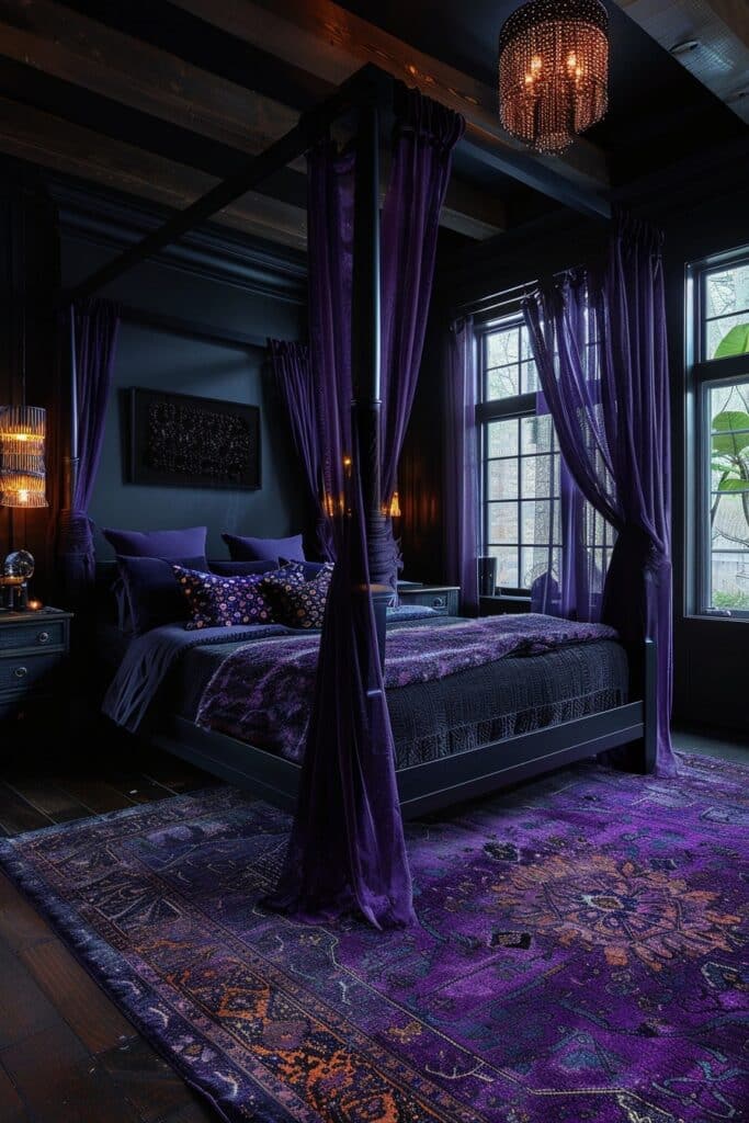 29 Dark Modern Bedroom Ideas for a Sleek and Sophisticated Sleep Space 6 Luxurious Twilight