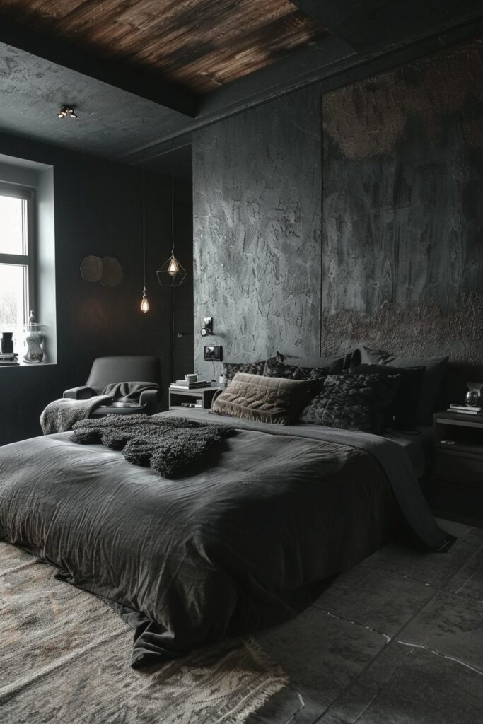 29 Dark Modern Bedroom Ideas for a Sleek and Sophisticated Sleep Space 17 Matte Majesty