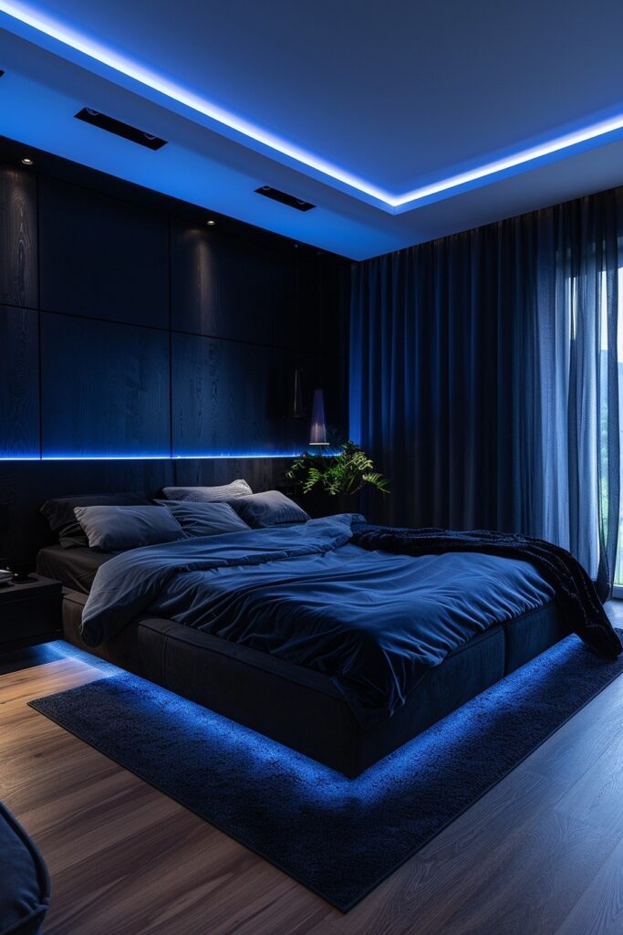29 Dark Modern Bedroom Ideas for a Sleek and Sophisticated Sleep Space 5 Nocturnal Elegance