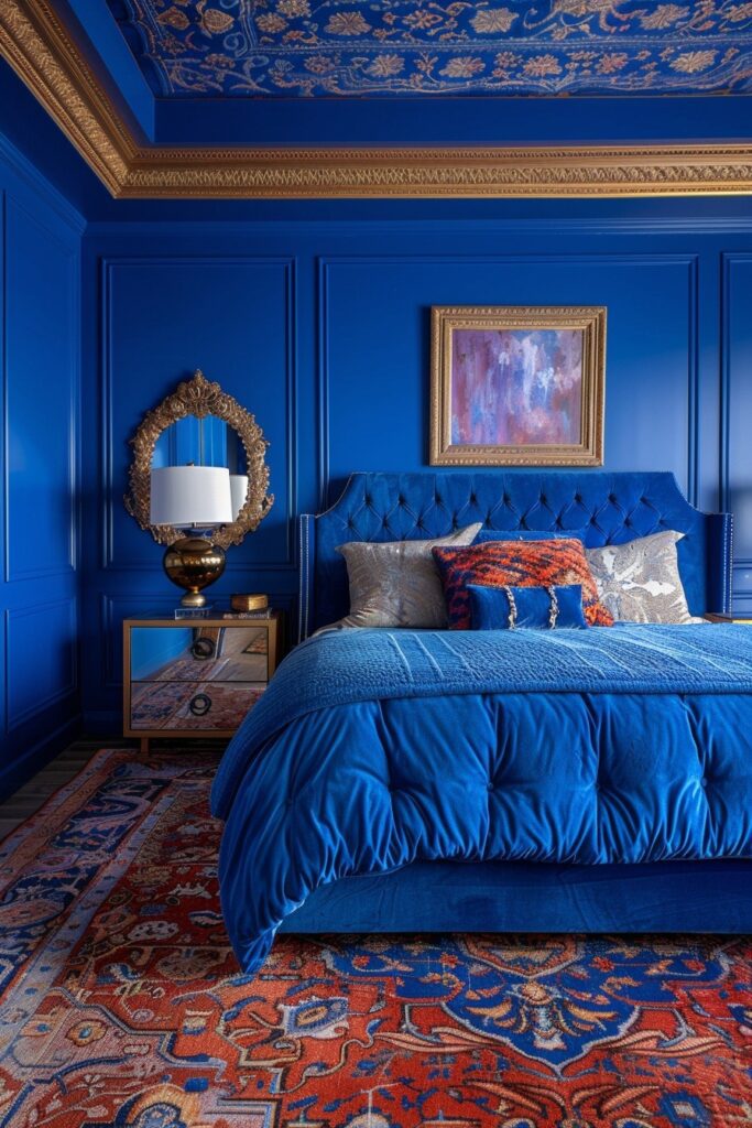 29 Bright Blue Boho Bedroom Ideas for a Vibrant and Eclectic Retreat 17 Royal Blue Retreats