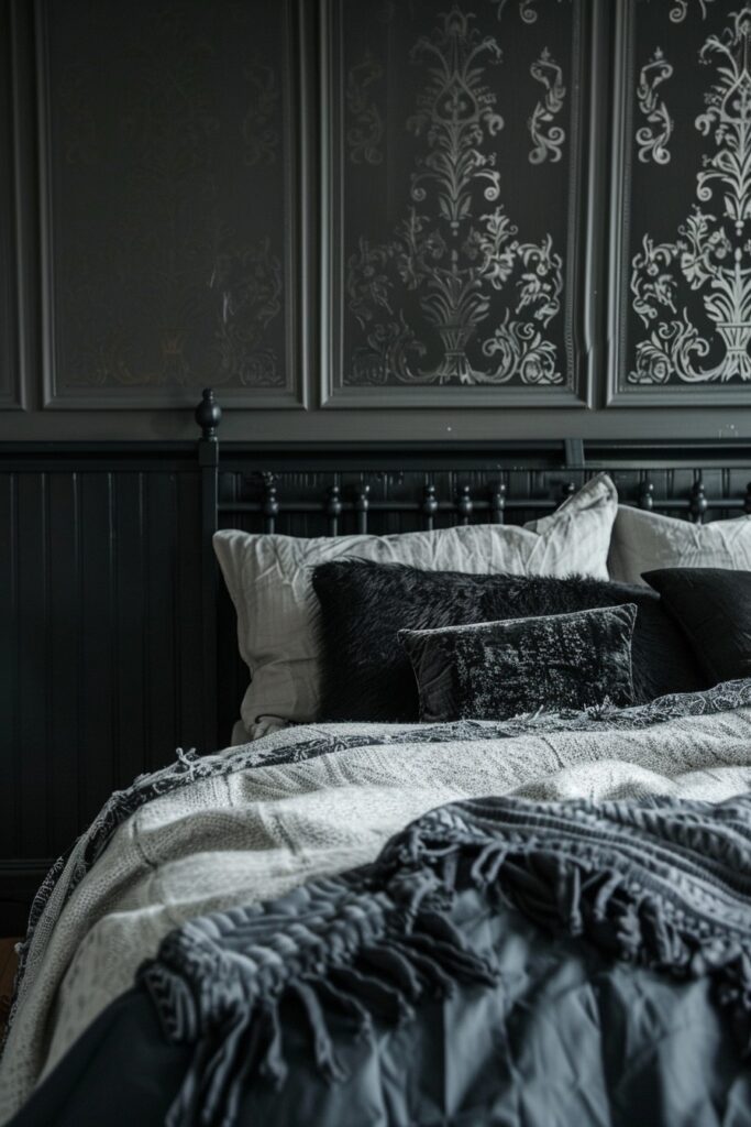 29 Dark Bedroom Aesthetic Ideas for Serenity 28 Charcoal Enigma
