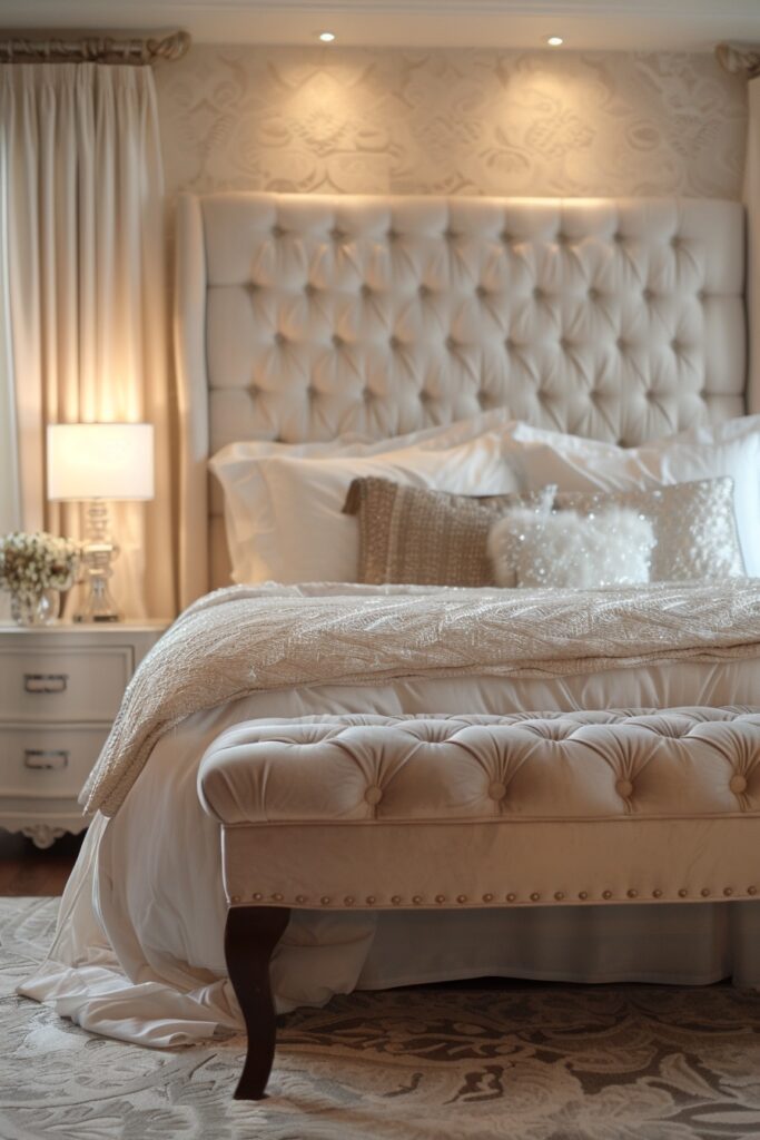29 Glam Bedroom Decor Ideas for a Touch of Elegance 18 Chic Benches for Glamorous Bedrooms