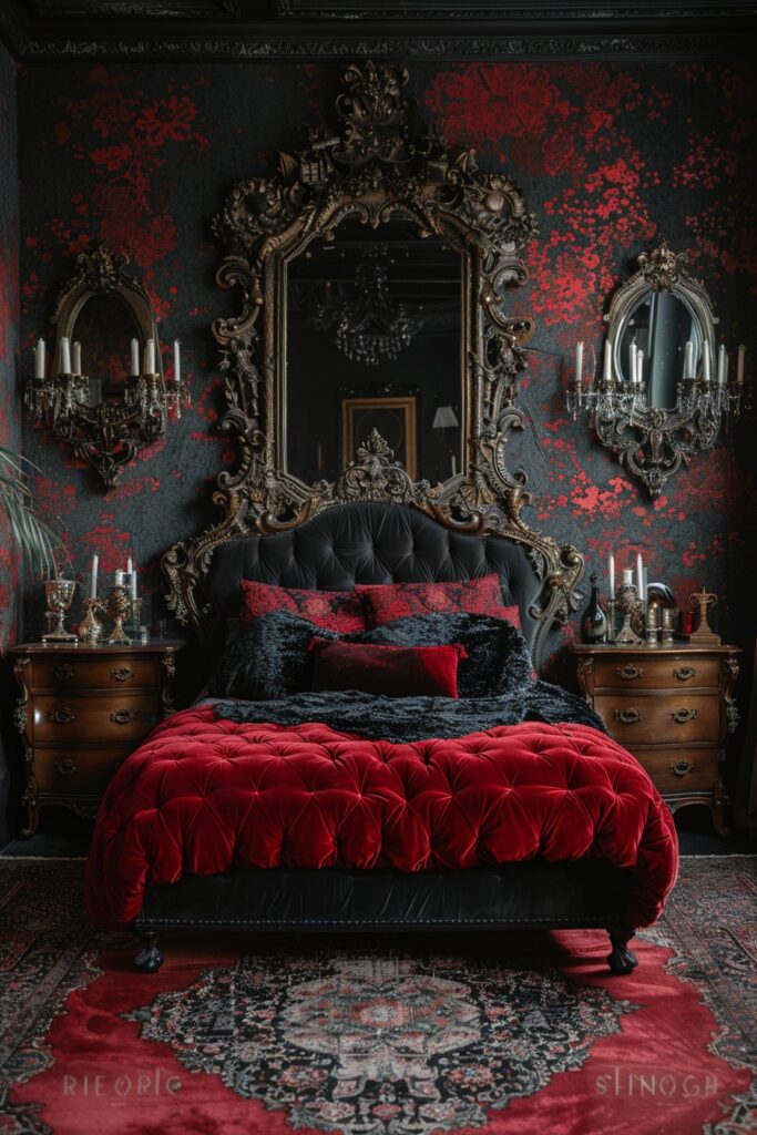 29 Goth Bedroom Ideas for a Bold and Unique Look 5 Dramatic Baroque