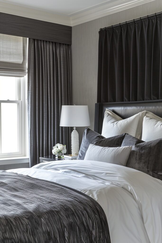 29 Dark Bedroom Aesthetic Ideas for Serenity 21 Ebony Textile Elegance