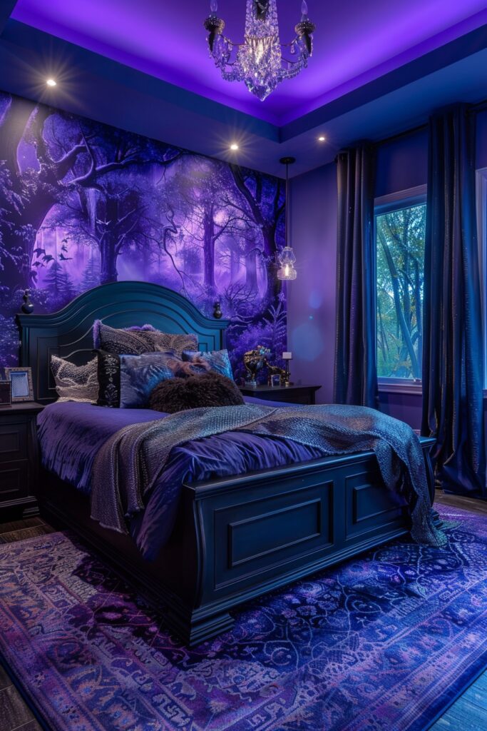 29 Dark Fantasy Bedroom Ideas for a Mystical Makeover 8 Elfin Shadow Realm