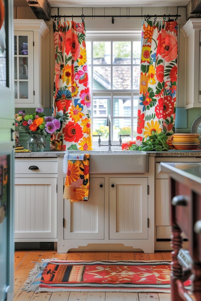 29 Boho Kitchen Curtains for a Fresh Look 7 Garden View Floral Curtains