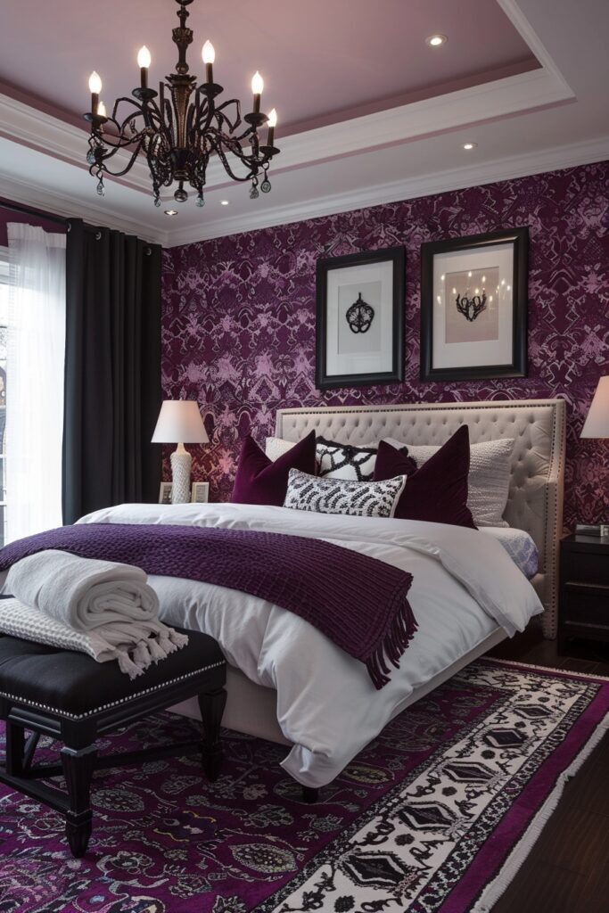 29 Glam Bedroom Decor Ideas for a Touch of Elegance 20 Geometric Patterns for Glamorous Bedrooms