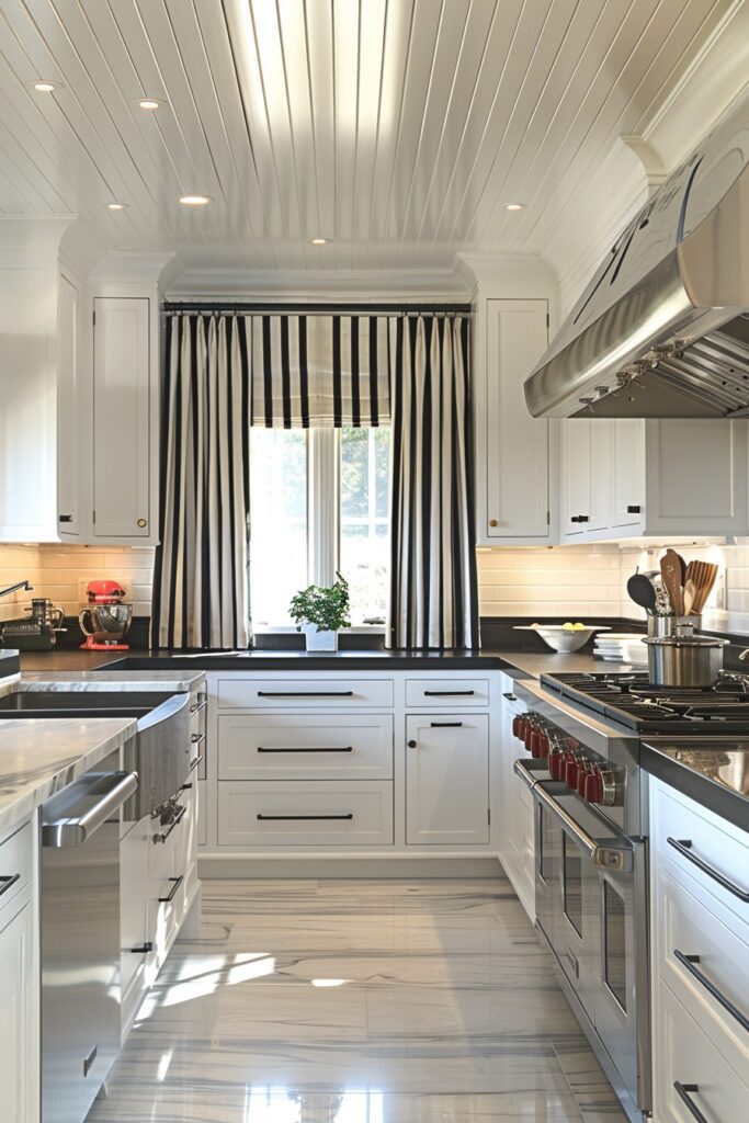 29 Boho Kitchen Curtains for a Fresh Look 28 Horizontal Stripe Sheers
