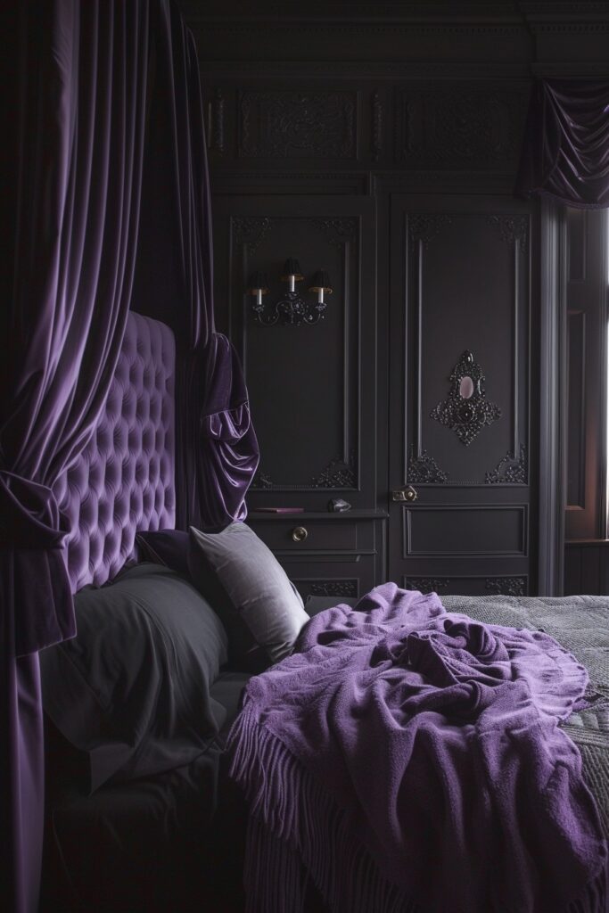 29 Dark Bedroom Aesthetic Ideas for Serenity 22 Lavender Twilight Whispers