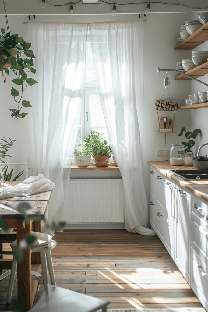 29 Boho Kitchen Curtains for a Fresh Look 11 Light Gauze Whisper Curtains