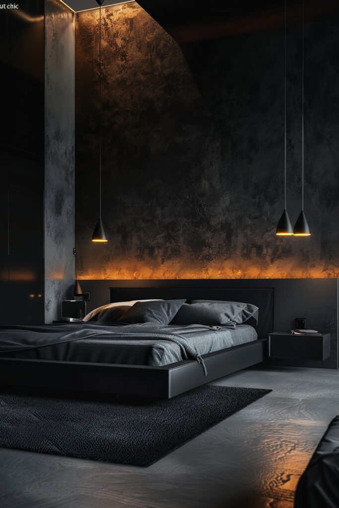 29 Dark Bedroom Aesthetic Ideas for Serenity 3 Matte Black Serenity