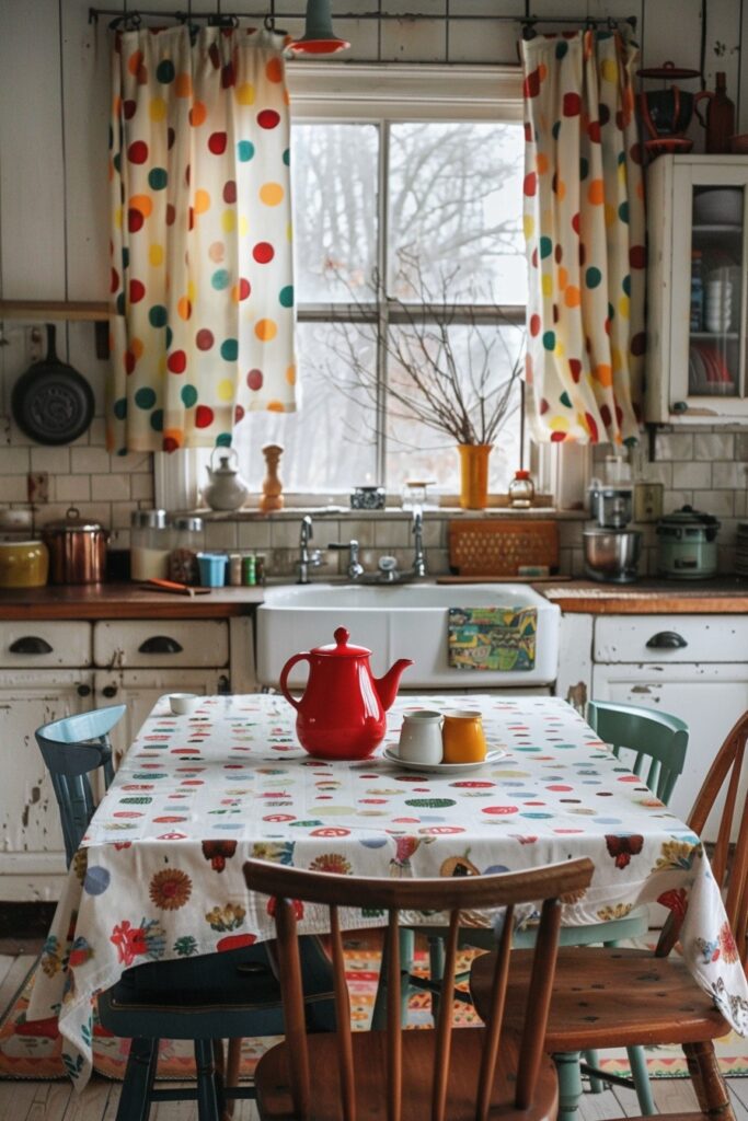 29 Boho Kitchen Curtains for a Fresh Look 10 Polka Dot Play Curtains