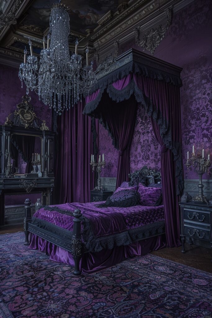 29 Goth Bedroom Ideas for a Bold and Unique Look 1 Regal Nocturne