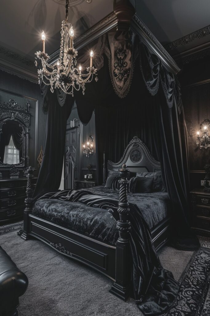 29 Goth Bedroom Ideas for a Bold and Unique Look 29 Sanctuary of the Night