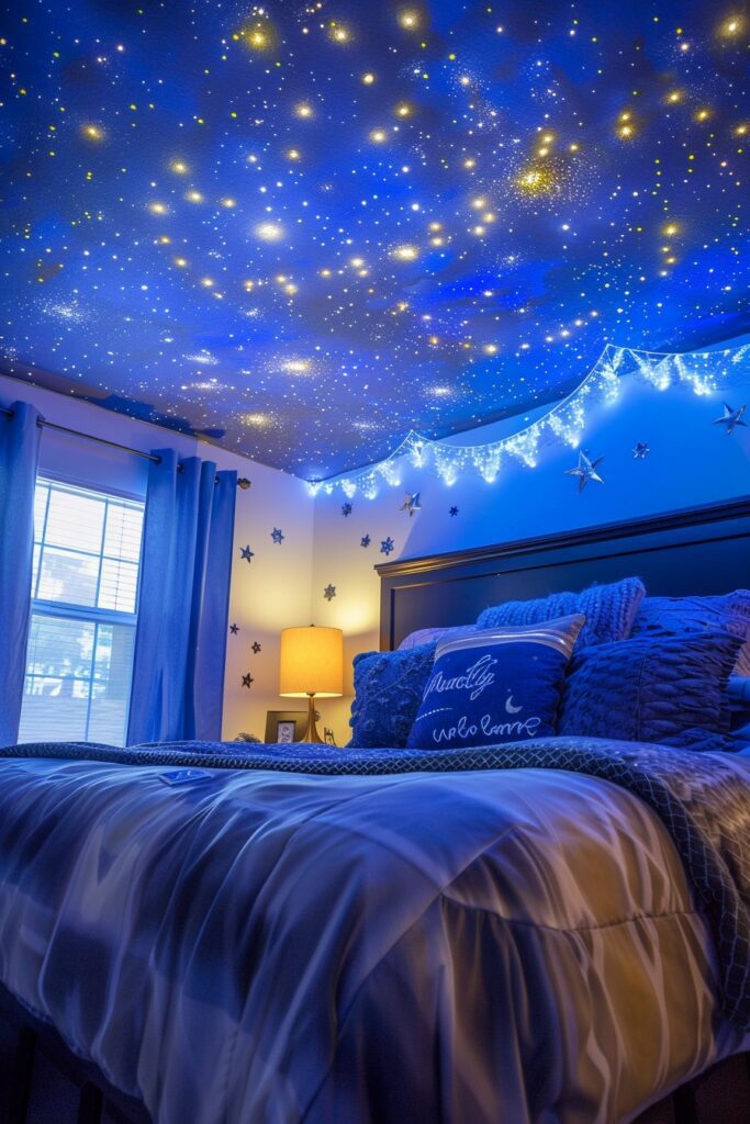 29 Dark Bedroom Aesthetic Ideas for Serenity 16 Starry Sky Ceilings