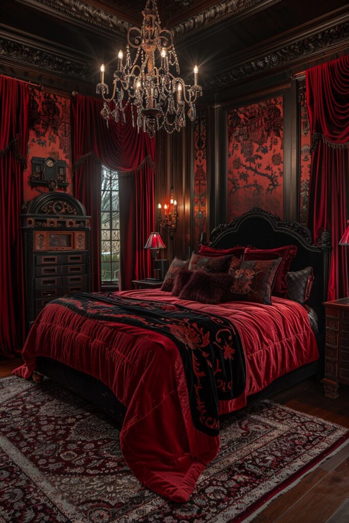 29 Goth Bedroom Ideas for a Bold and Unique Look 25 Vampire's Chamber