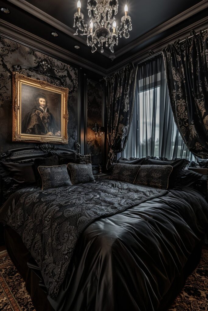29 Goth Bedroom Ideas for a Bold and Unique Look 2 Velvet Noir