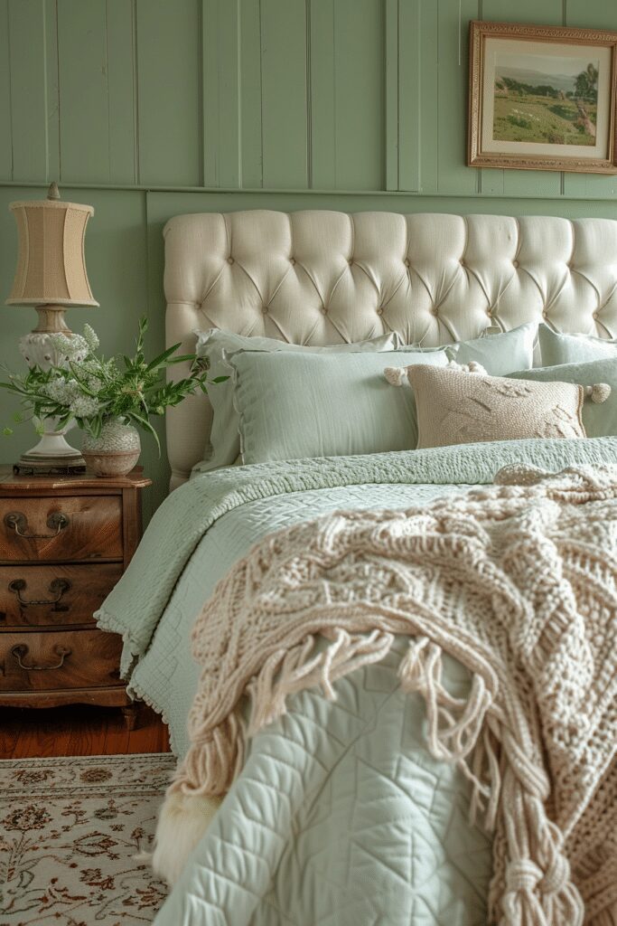 29 Sage Green Farmhouse Bedroom Ideas: Embrace Tranquility and Rustic Charm 29 Welcoming Sage Green Farmhouse Bedroom