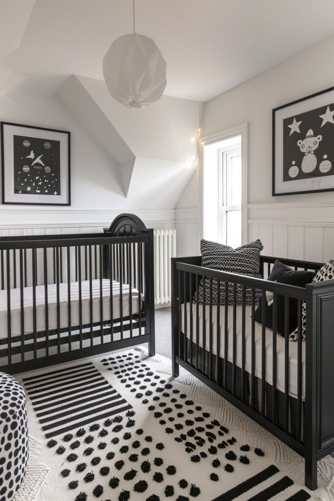 29 Boho Nursery Decor Ideas for a Beautiful and Serene Baby Room 22 Chic Monochrome Boho Nursery