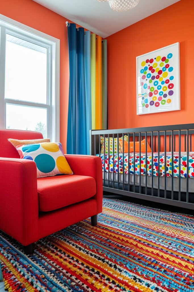 29 Boho Nursery Decor Ideas for a Beautiful and Serene Baby Room 21 Color Burst Boho Nursery