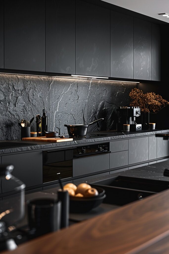 29 Modern Luxury Kitchen Ideas for a High-End Design 17 Elegant All-Black Kitchen Environments