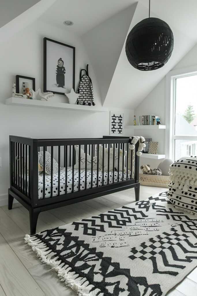 29 Nursery Room Ideas to Inspire Your Baby's First Space 5 Elegant Monochrome Nursery