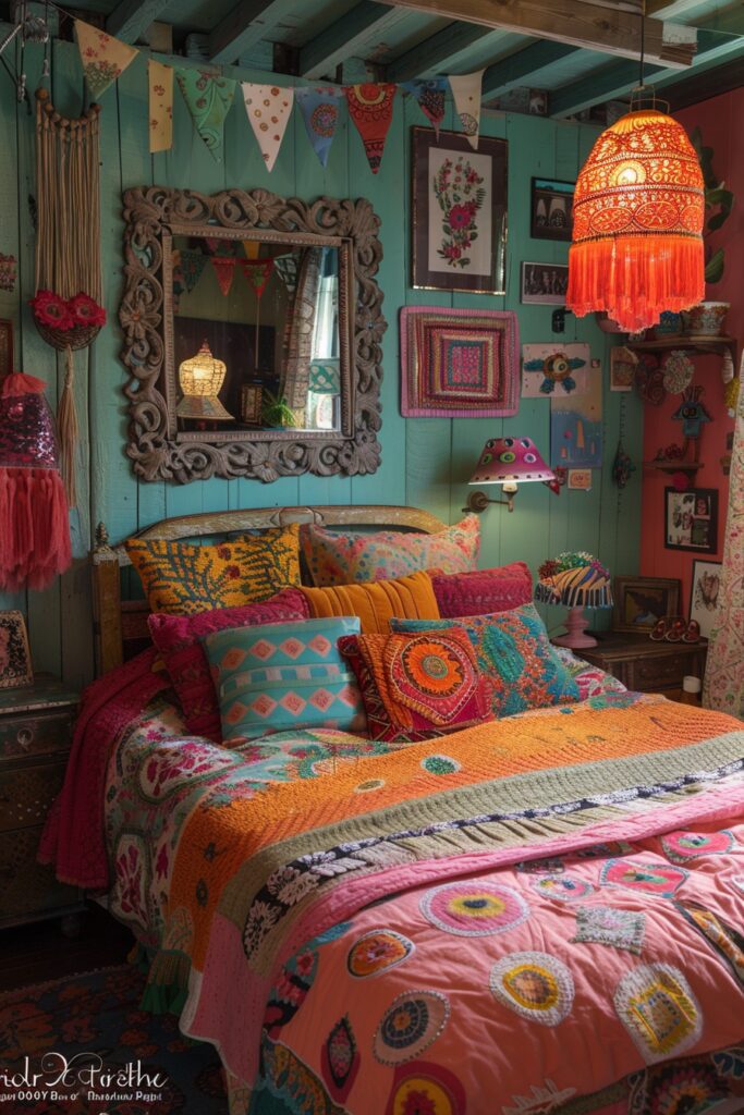 29 Gypsy Boho Bedroom Ideas for a Whimsical Retreat 26 Festive Spirit Gypsy Boho Bedroom
