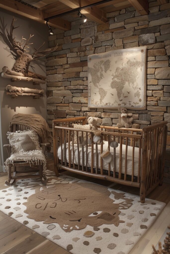 29 Boho Nursery Decor Ideas for a Beautiful and Serene Baby Room 28 Forest Charm Boho Nursery