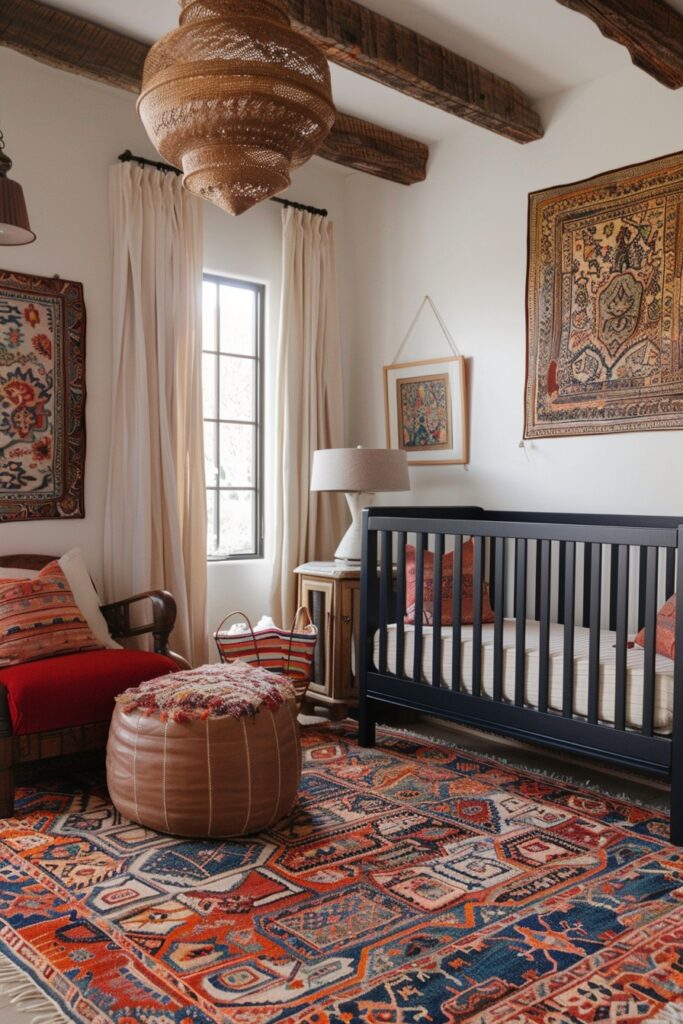 29 Boho Nursery Decor Ideas for a Beautiful and Serene Baby Room 23 Global Adventure Boho Nursery
