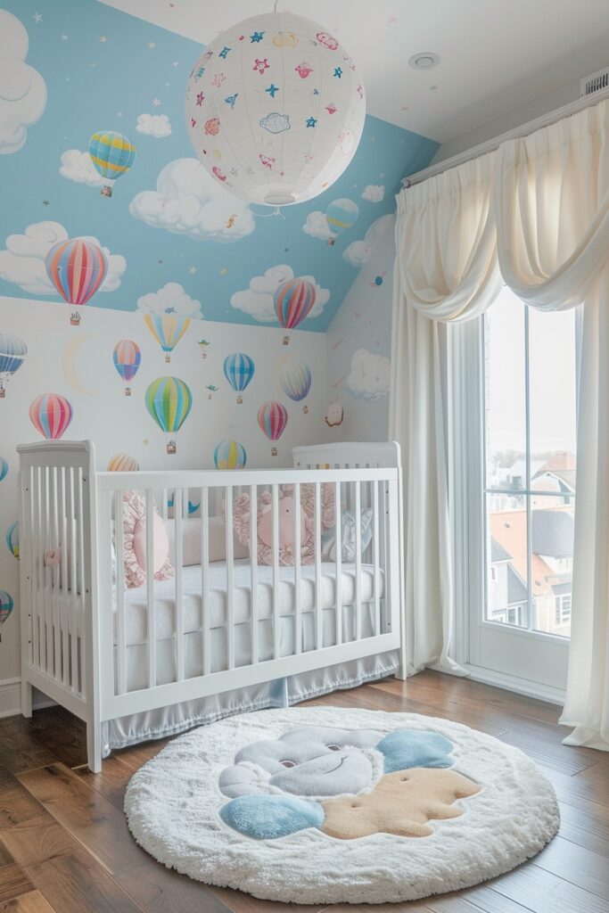 29 Nursery Room Ideas to Inspire Your Baby's First Space 22 Hot Air Balloon Nursery