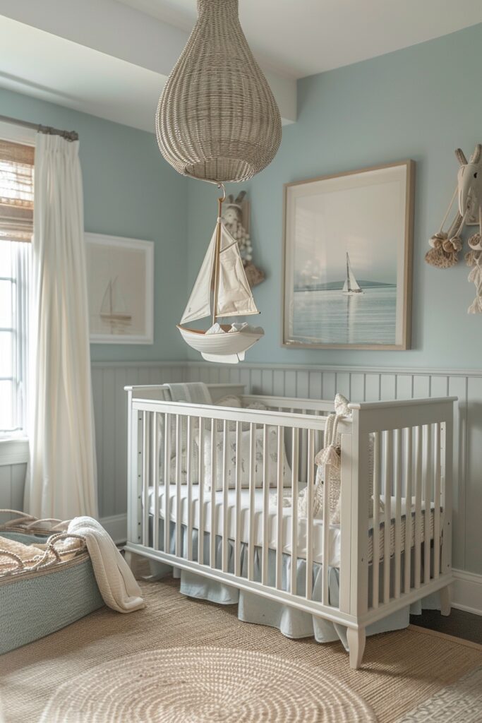 29 Boho Nursery Decor Ideas for a Beautiful and Serene Baby Room 29 Lakeside Calm Boho Nursery