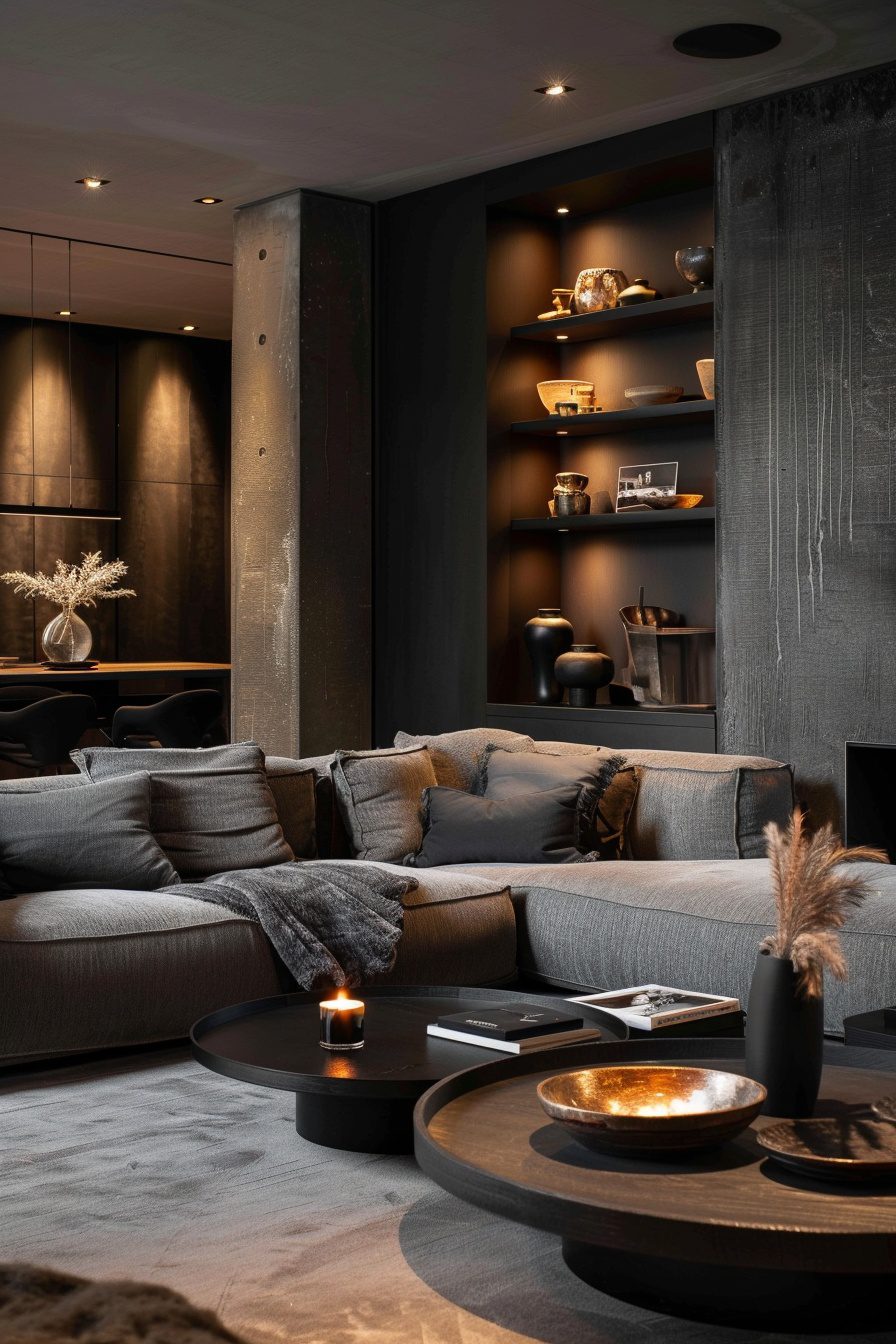 29 Dark Grey Couch Living Room Ideas To Add Sophistication