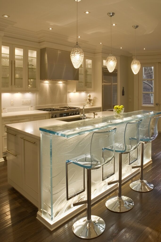 29 Modern Luxury Kitchen Ideas for a High-End Design 16 Modern Glass-Feature Kitchens