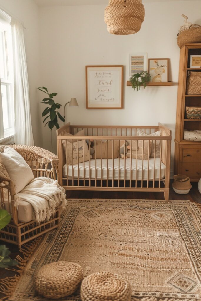 29 Boho Nursery Decor Ideas for a Beautiful and Serene Baby Room 3 Organic Boho Baby Paradise