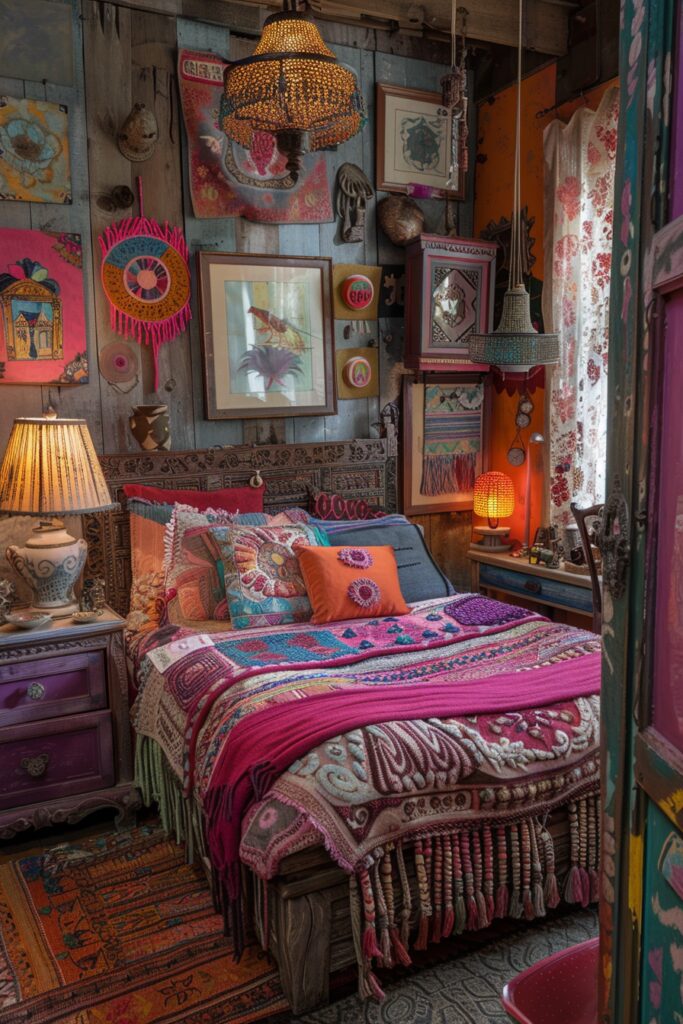 29 Gypsy Boho Bedroom Ideas for a Whimsical Retreat 15 Playful Bohemian Gypsy Bedroom