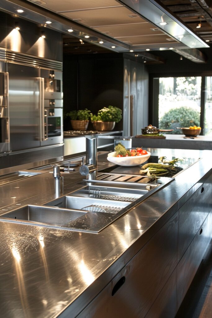 29 Modern Luxury Kitchen Ideas for a High-End Design 5 Professional Stainless Steel Kitchens