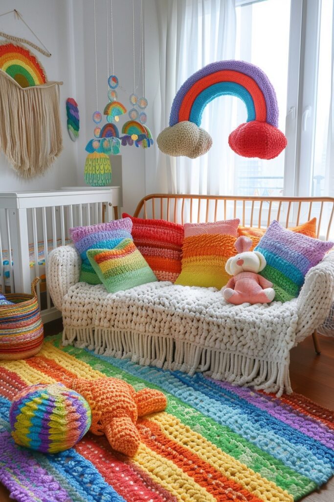29 Boho Nursery Decor Ideas for a Beautiful and Serene Baby Room 17 Rainbow-Themed Boho Nursery