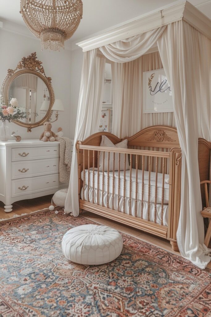 29 Boho Nursery Decor Ideas for a Beautiful and Serene Baby Room 8 Refined Boho Infant Retreat