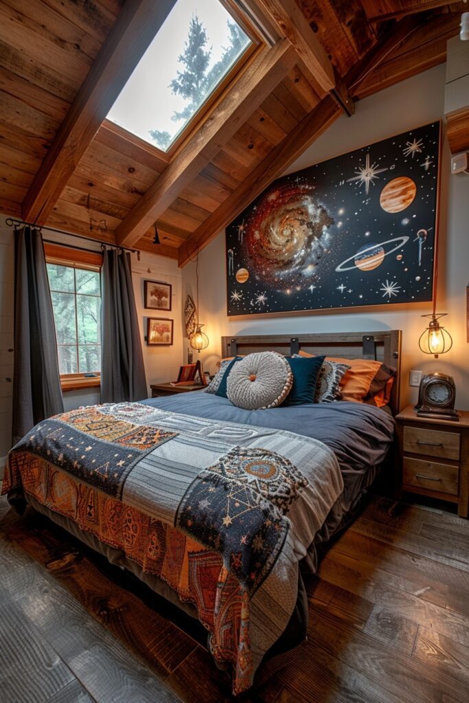 29 Rustic Boho Witchy Bedroom Ideas to Create an Enchanting Retreat 26 Celestial Witch’s Haven