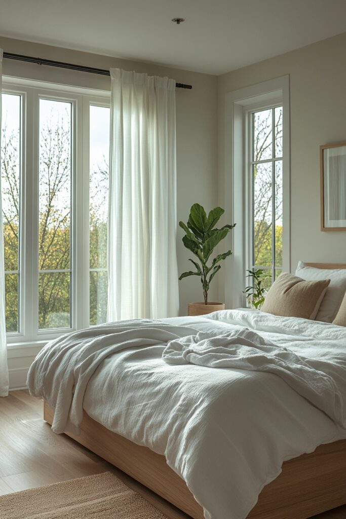 29 Organic Modern Bedroom Ideas with a Focus on Eco-Friendly Elegance 11 Clean Green Retreat