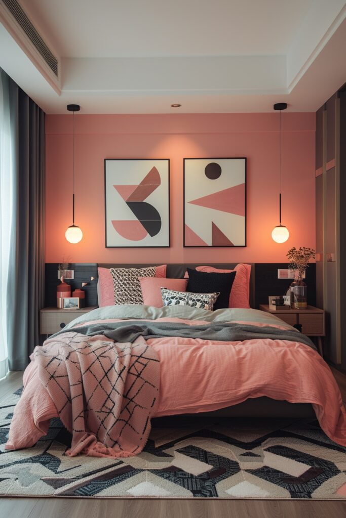 29 Pink and Black Bedroom Ideas for a Modern and Feminine Vibe 5 Contemporary Pink and Black Style