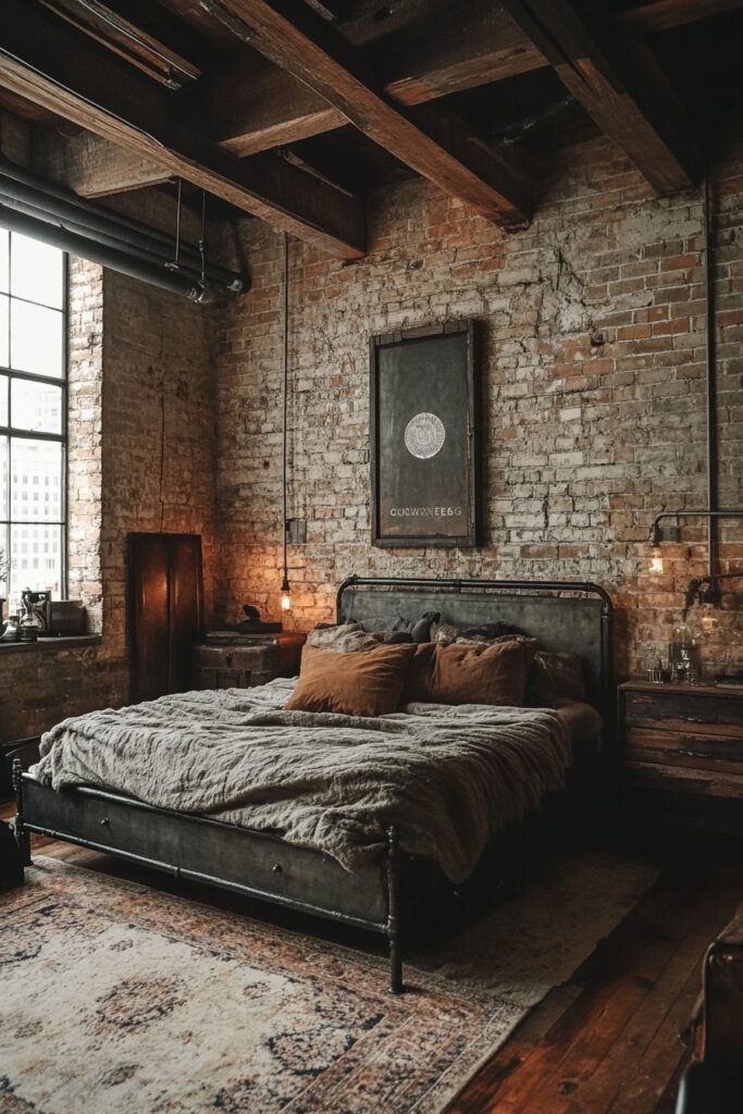29 Organic Modern Bedroom Ideas with a Focus on Eco-Friendly Elegance 25 Eco-Industrial Bedroom