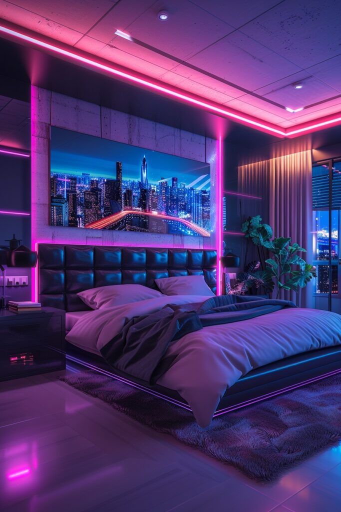 29 Pink and Black Bedroom Ideas for a Modern and Feminine Vibe 16 Futuristic Pink and Black Bedroom
