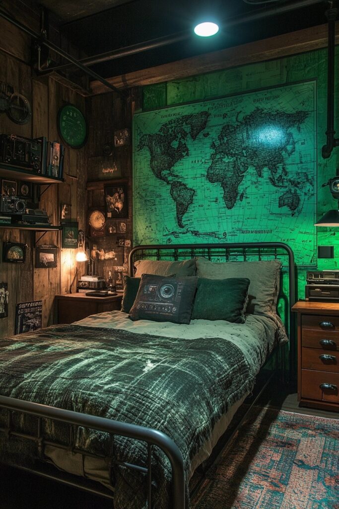 29 Halloween Decor Bedroom Ideas to Add Spooky Vibes to Your Sleeping Space 9 Ghost Hunter’s Nook