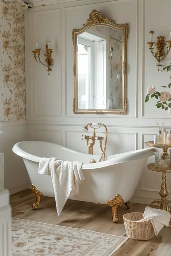 29 Girly Bathroom Decor Ideas for a Perfectly Feminine Retreat 2 Golden Glam Glow